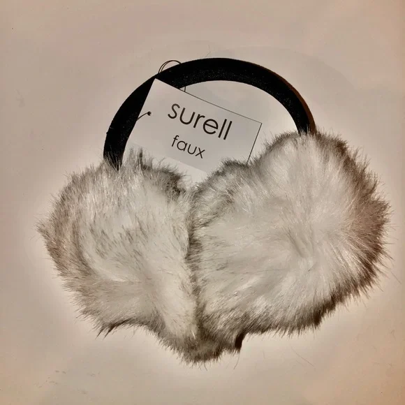 Surell Faux Fox Fur Earmuff with Velvet Headband - Picture 2 of 9